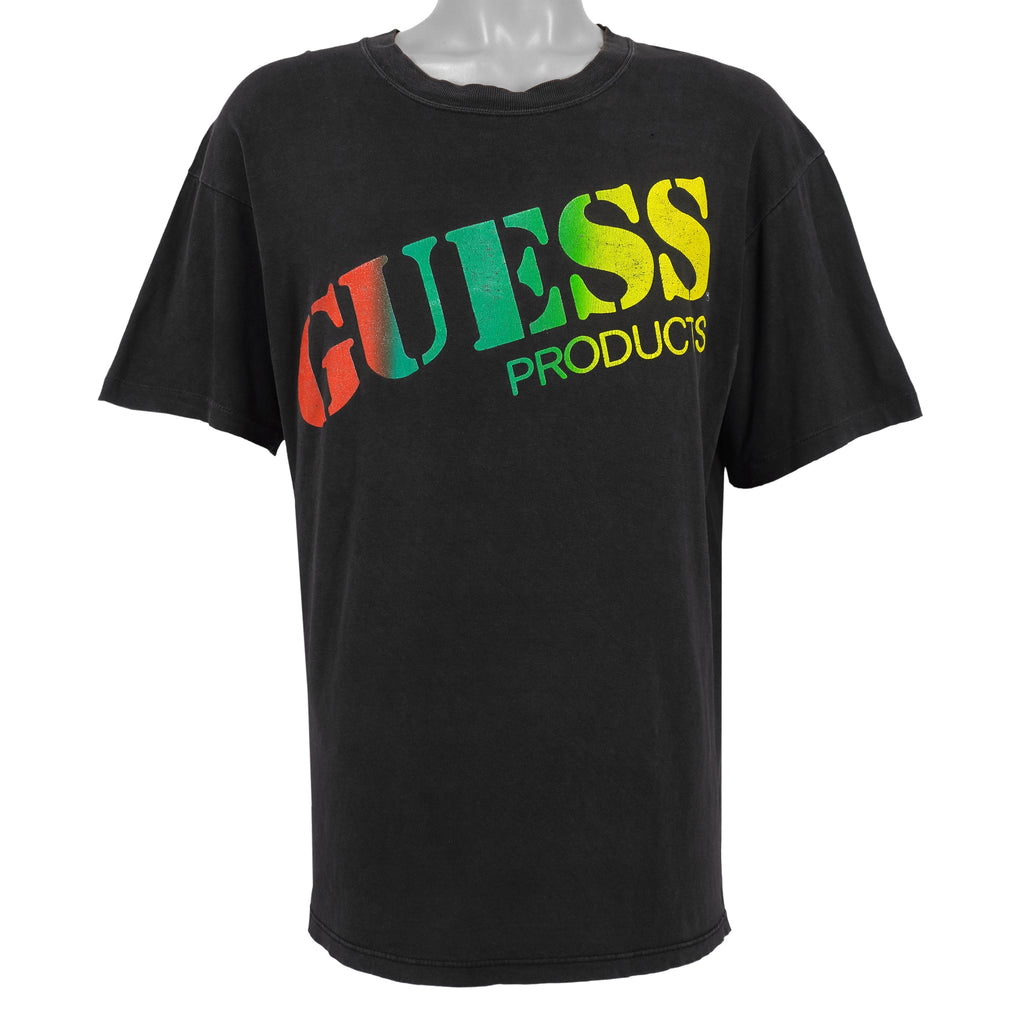 Guess - Guess Products Spell-Out T-Shirt 1990s Large Vintage Retro