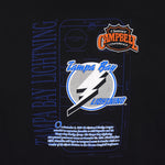 NHL (Nutmeg) - Tampa Bay Lightning Spell-Out T-Shirt 1990s Large Vintage Retro Hockey