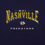 NHL (Lee) - Nashville Predators Embroidered T-Shirt 1990s Medium Vintage Retro Hockey