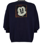 Disney - Mickey Mouse Crew Neck Sweatshirt 1990s X-Large Vintage Retro