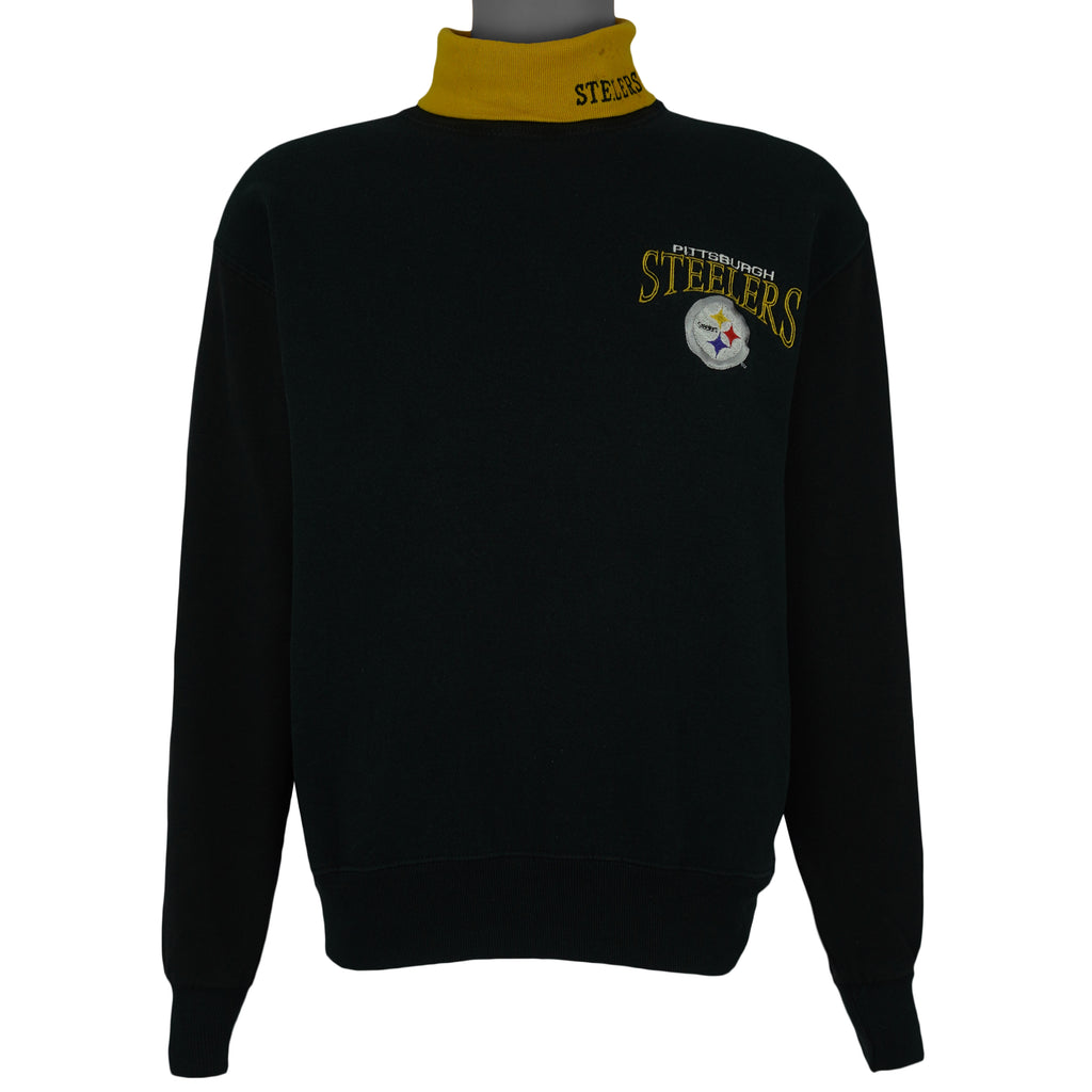 NFL (Chalk Line) - Pittsburgh Steelers Turtleneck Sweatshirt 1990s Medium Vintage Retro Football