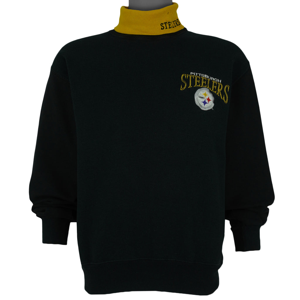 NFL (Chalk Line) - Pittsburgh Steelers Turtleneck Sweatshirt 1990s Medium Vintage Retro Football