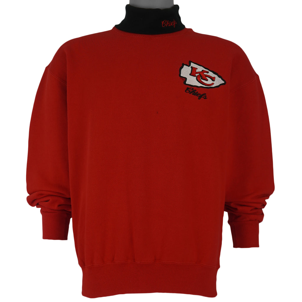 NFL (Chalk Line) - Kansas City Chiefs Turtleneck Sweatshirt 1990s Medium Vintage Retro Football