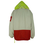 Helly Hansen - Off White, Red & Blue Colorblock Hooded Jacket 1990s Large Vintage Retro