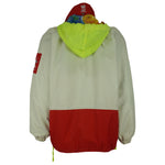 Helly Hansen - Off White, Red & Blue Colorblock Hooded Jacket 1990s Large Vintage Retro