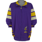 Starter - Purple Minnesota Vikings Track Jacket 1990s X-Large Vintage Retro Football