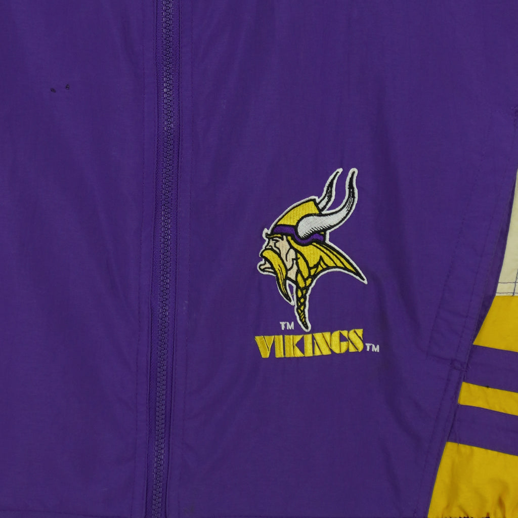 Starter - Purple Minnesota Vikings Track Jacket 1990s X-Large Vintage Retro Football