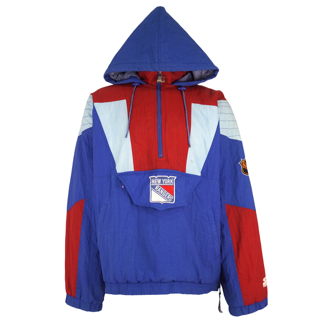 Starter - New York Rangers Hooded Jacket 1990s X-Large Vintage Retro Hockey