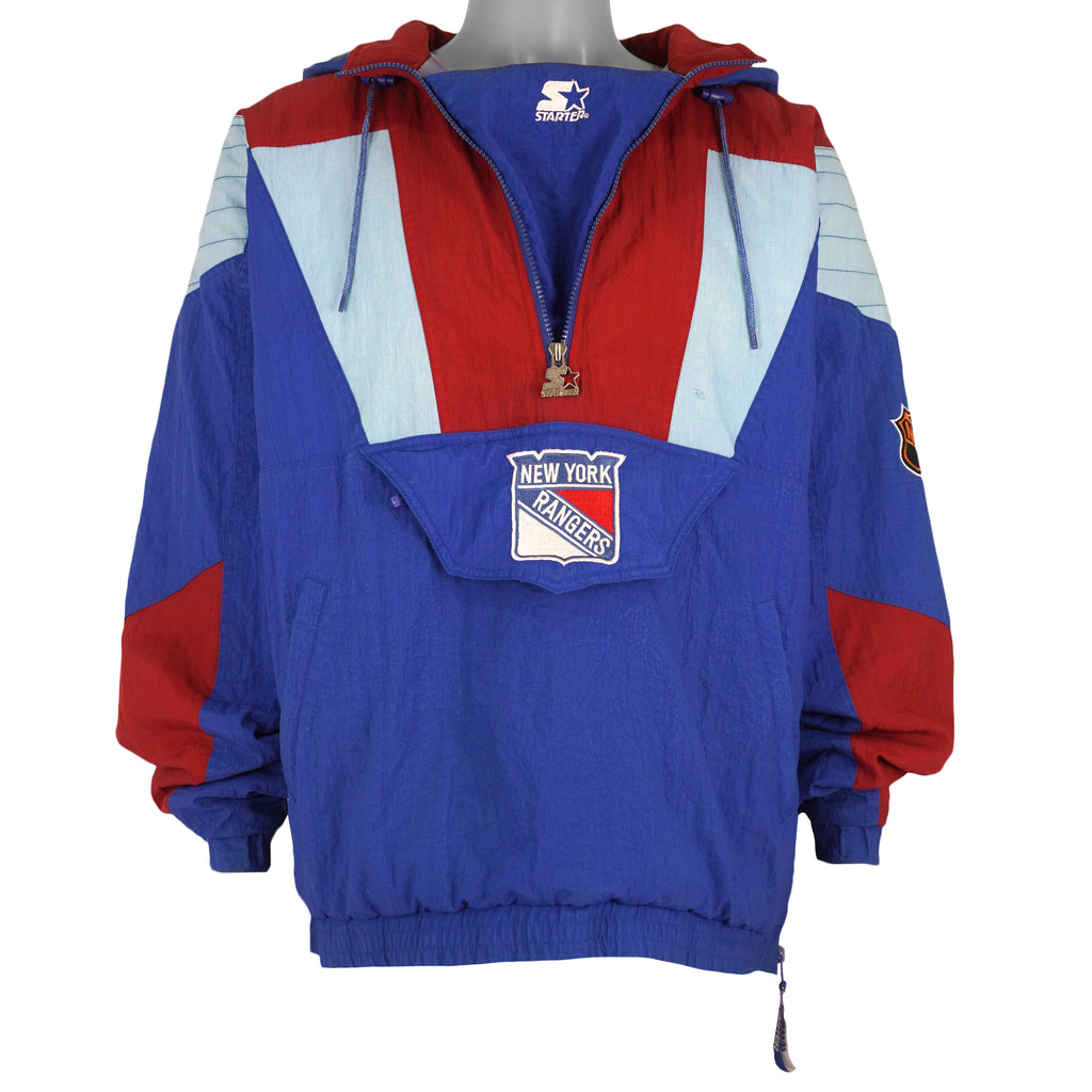 Starter - New York Rangers Hooded Jacket 1990s X-Large Vintage Retro Hockey