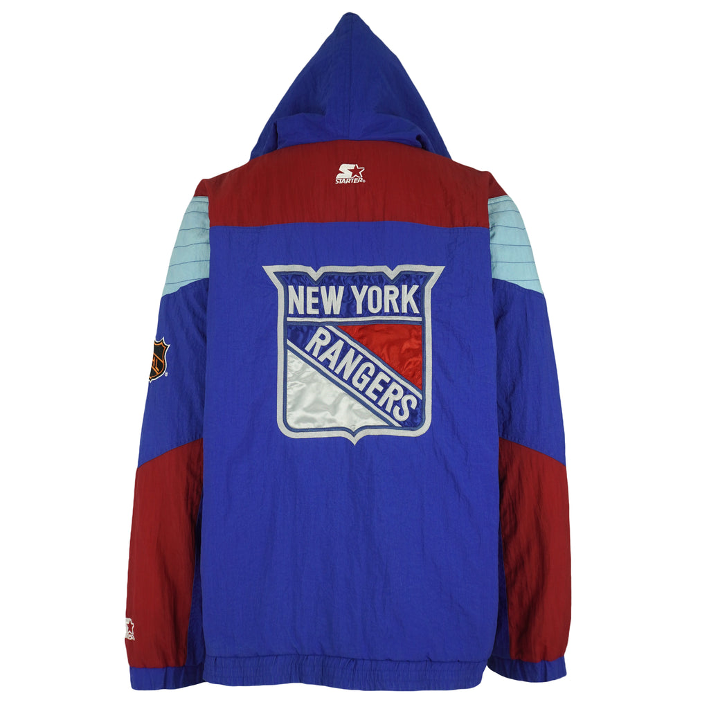 Starter - New York Rangers Hooded Jacket 1990s X-Large Vintage Retro Hockey