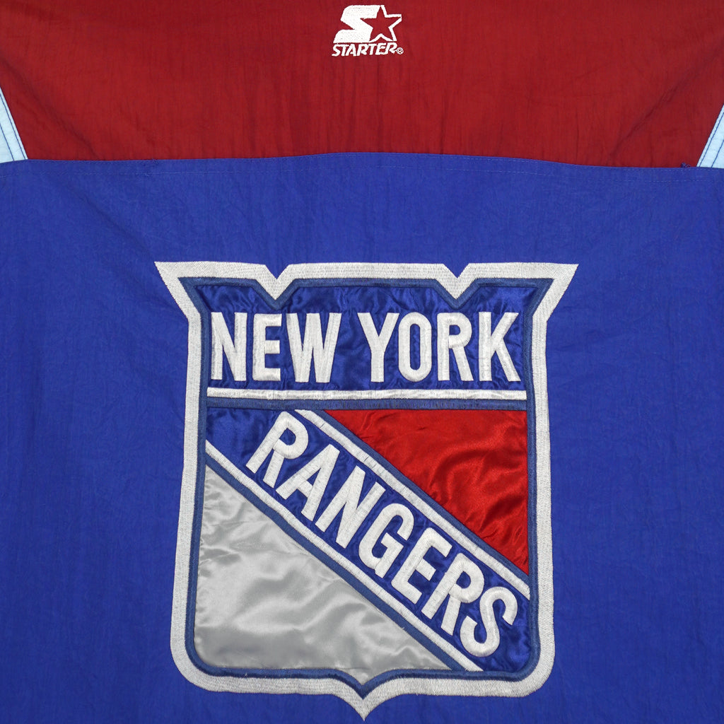 Starter - New York Rangers Hooded Jacket 1990s X-Large Vintage Retro Hockey