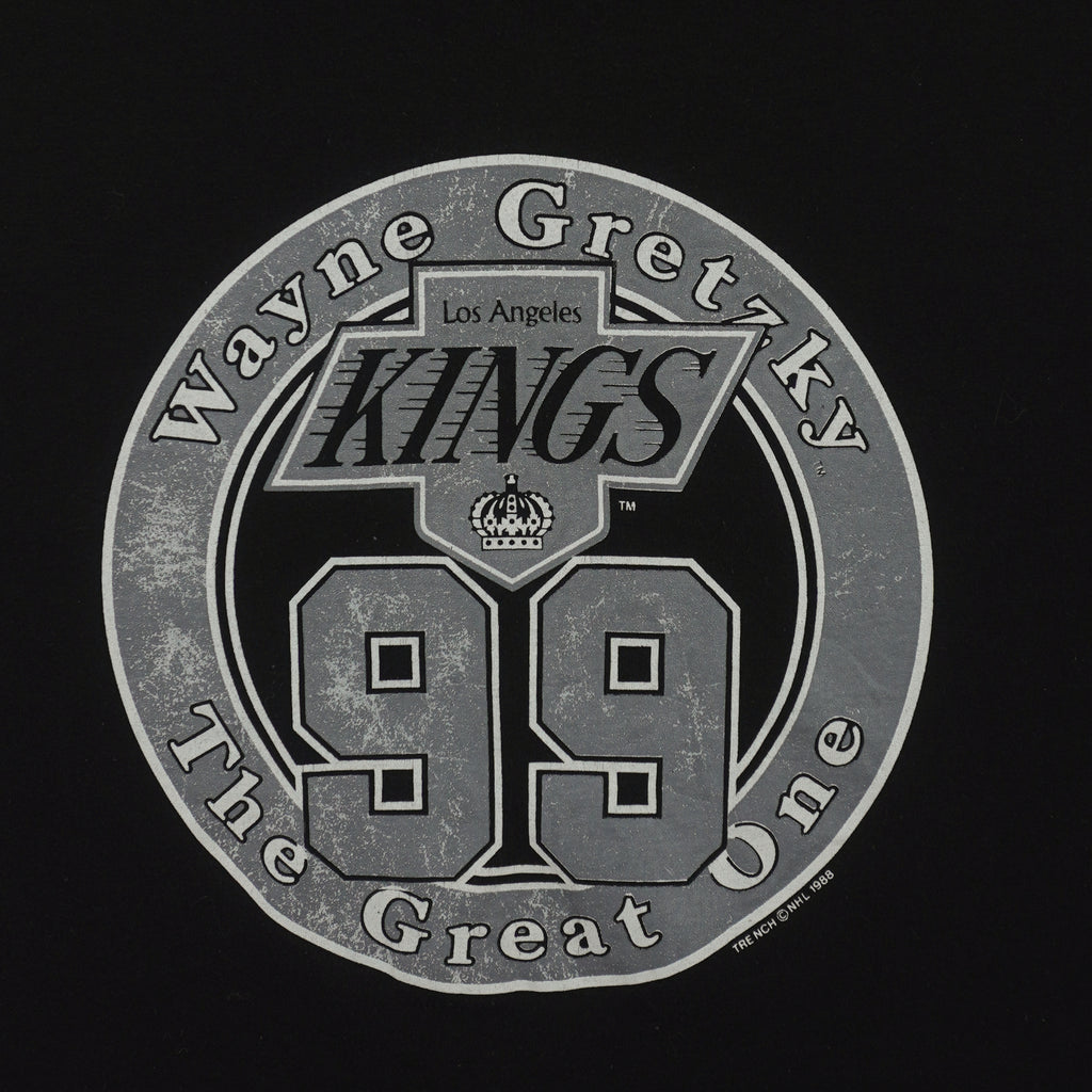 NHL (Trench) - Los Angeles Kings Wayne Gretzky #99 T-Shirt 1988 Medium Vintage Retro Hockey