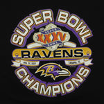 NFL (Gildan) - Baltimore Ravens Super Bowl XXXV Champions T-Shirt 2001 Large Vintage Retro Football