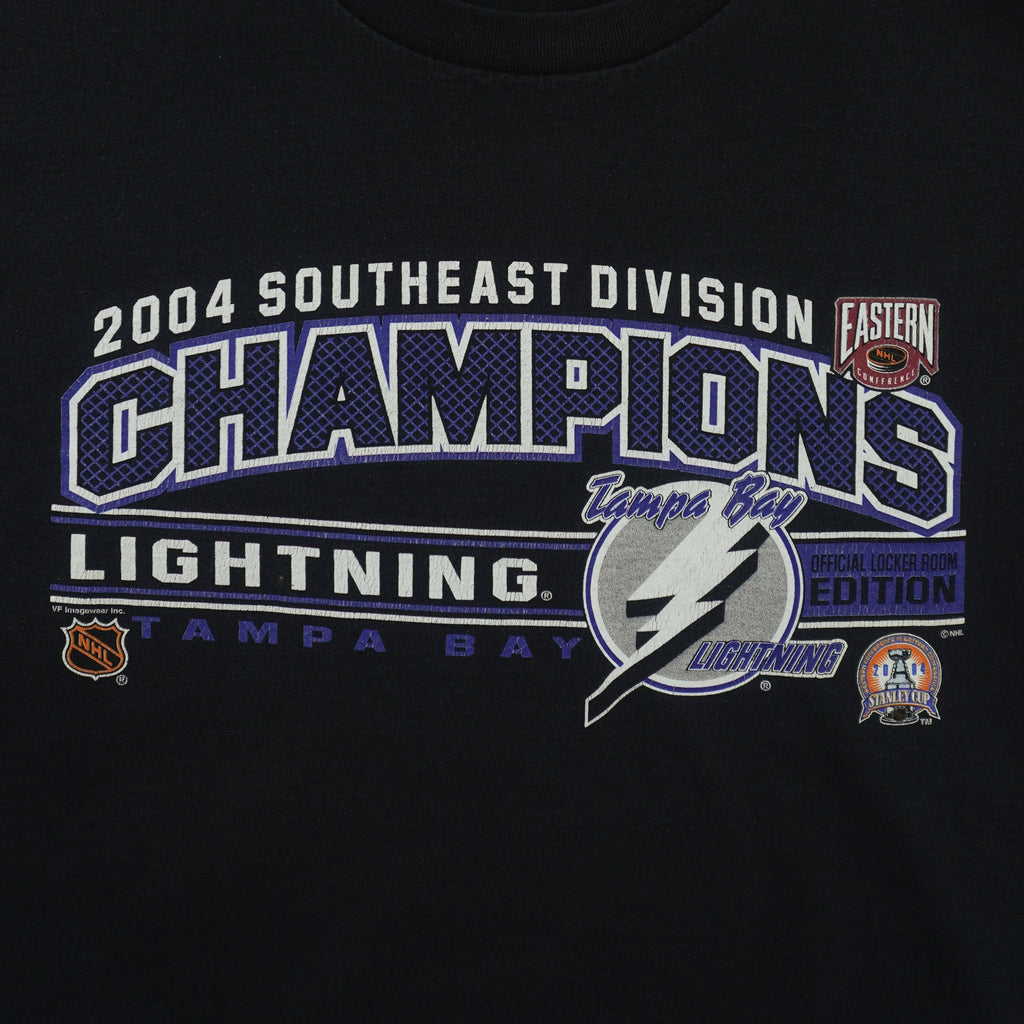 NHL (Lee) - Tampa Bay Lightning, Stanley Cup Champions T-Shirt 2004 X-Large Vintage Retro Hockey