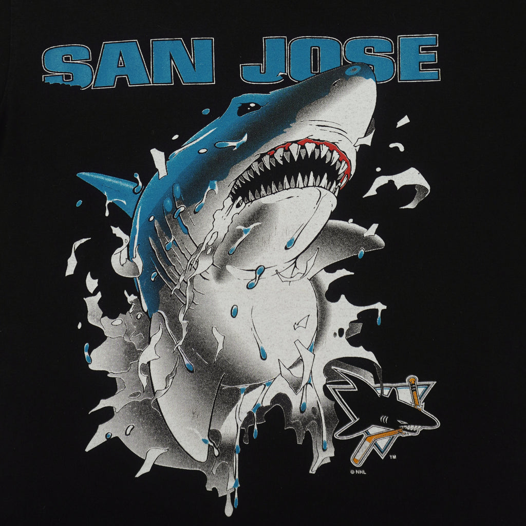 NHL (Home Team) - San Jose Sharks Breakout T-Shirt 1990s Large Vintage Retro Hockey