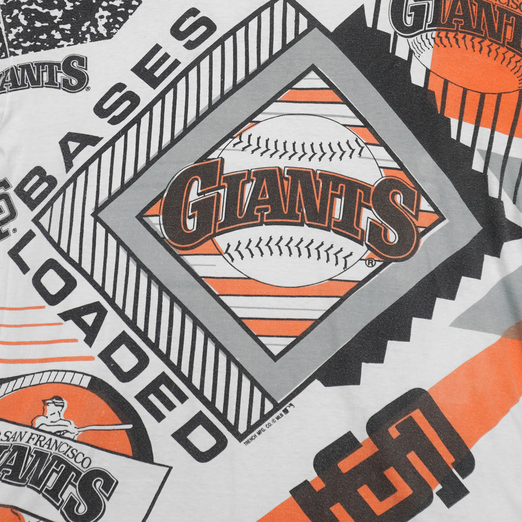 MLB (Ritz) - San Francisco Giants All Over Print T-Shirt 1990s Large Vintage Retro Baseball