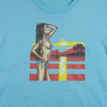 Vintage - Girl On The Beach Single Stitch T-Shirt 1990s Medium Vintage Retro