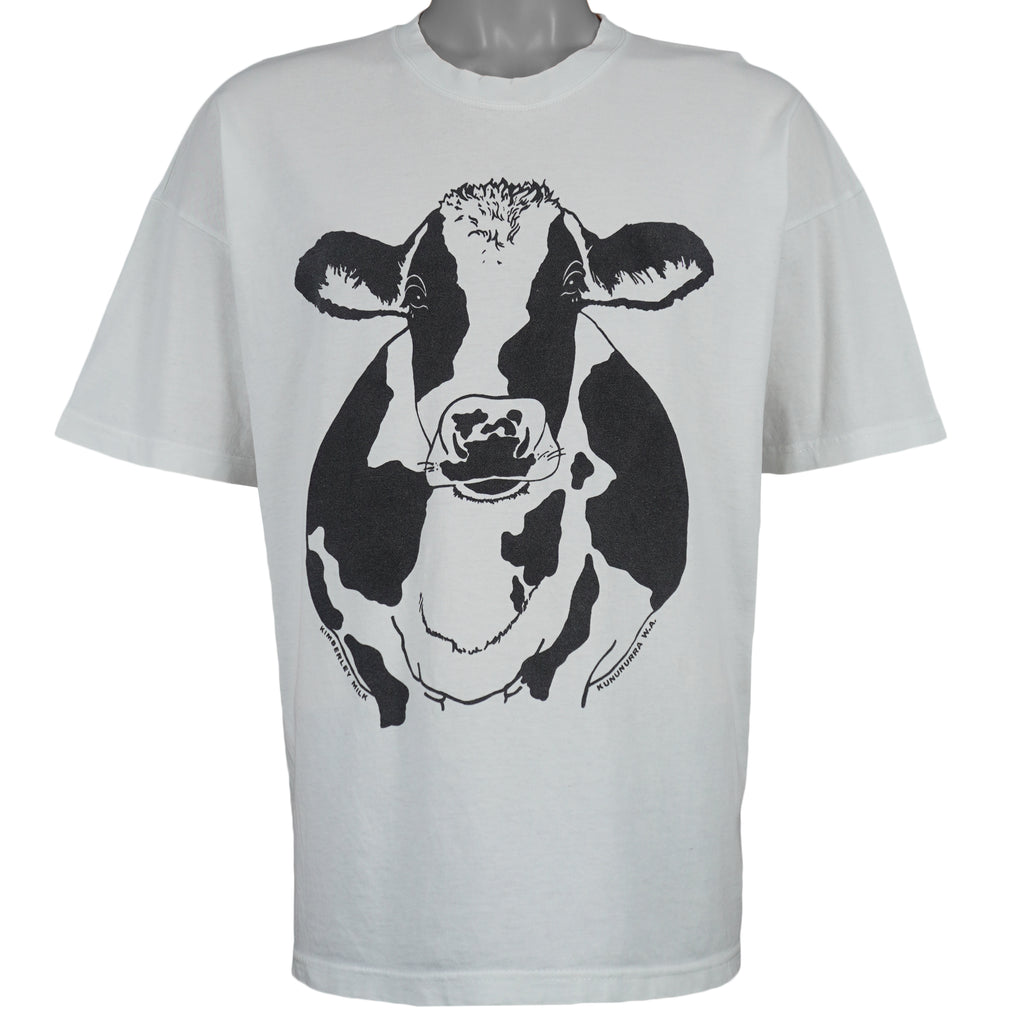 Vintage (Thumbprint) - The Cow T-Shirt 1990s Medium Vintage Retro