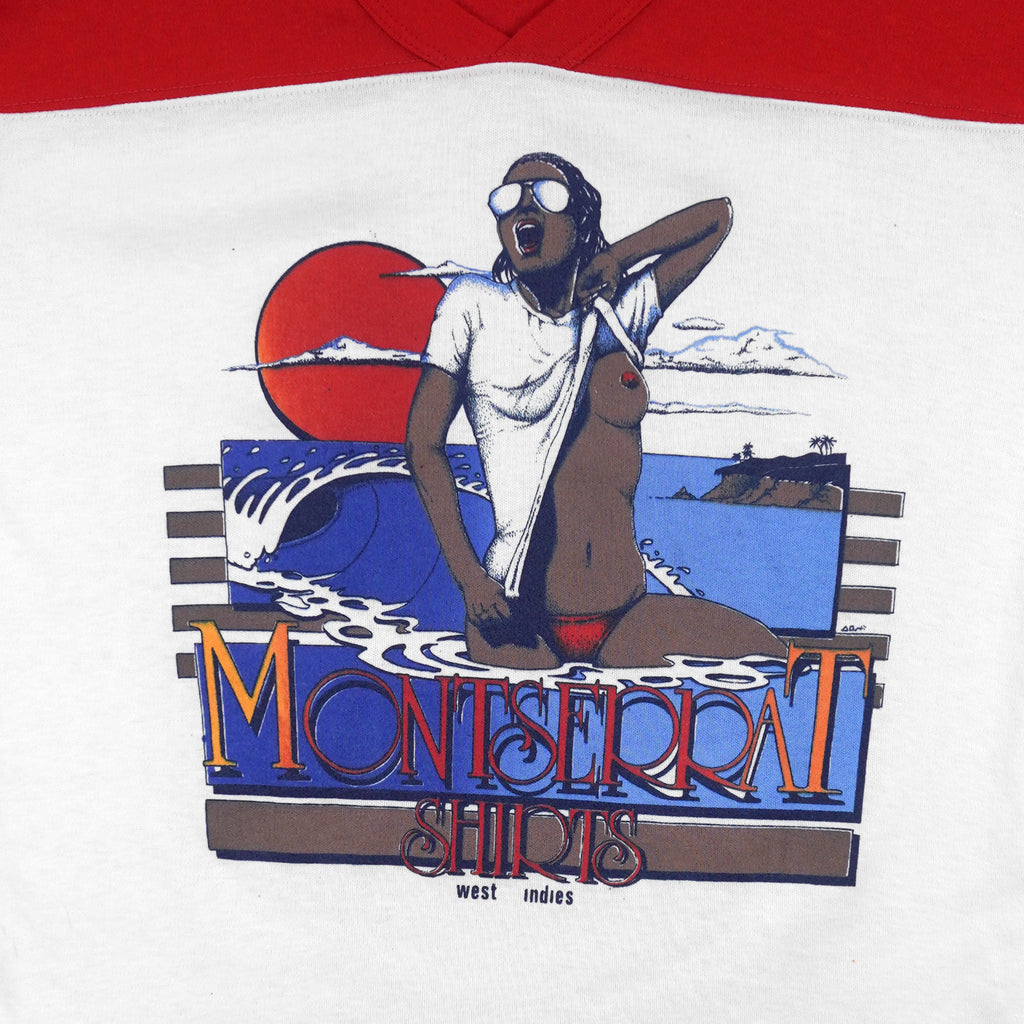 Vintage - Montserrat West Indies Spell-Out T-Shirt 1990s Large Vintage Retro