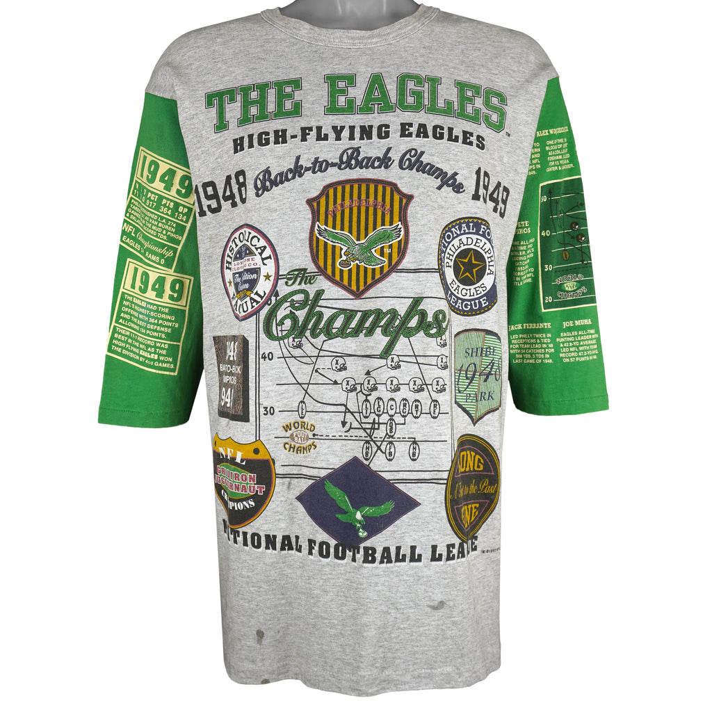 NFL (Long Gone) - Philadelphia Eagles World Champions T-Shirt 1992 Large Vintage Retro Football