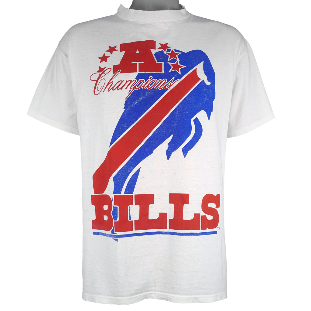 NFL (The game) - Buffalo Bills, AFC Champions T-Shirt 1990s Large Vintage Retro Football