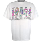 Vintage (Oneita) - Workout Cats T-Shirt 1990s X-Large