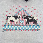 Vintage (Cotton Grove) - Cows Hearts Crew Neck Sweatshirt 1998 Large vintage retro