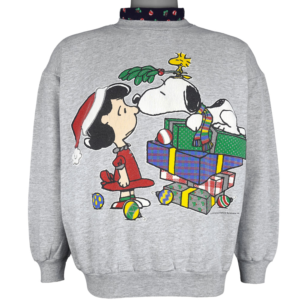 Vintage (Peanuts) - Snoopy, Lucy & Woodstock Christmas Turtleneck Sweatshirt 1990s Medium vintage retro