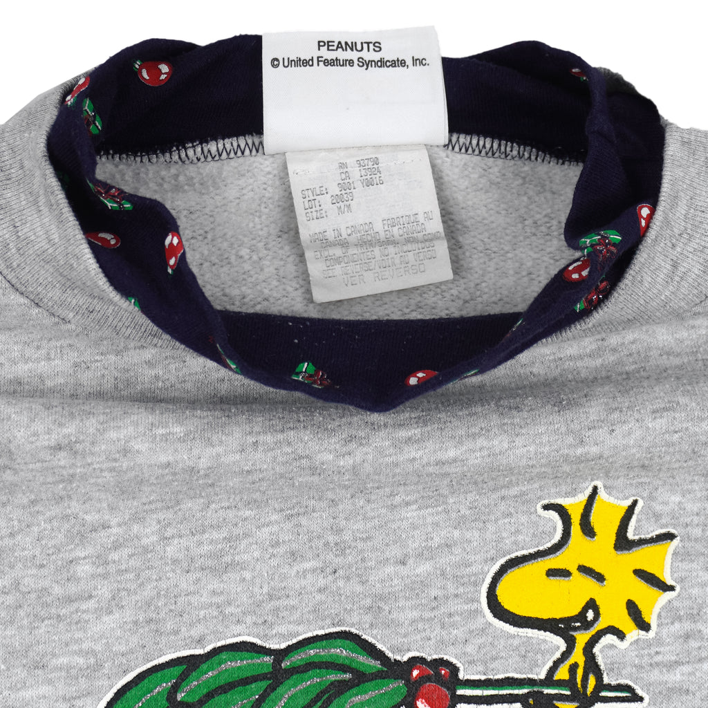 Vintage (Peanuts) - Snoopy, Lucy & Woodstock Christmas Turtleneck Sweatshirt 1990s Medium