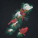 Vintage (Jerzees) - Cardinals in Snowy Pine Scene Crew Neck Sweatshirt 1990s XX-Large