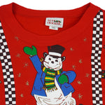 Vintage (Nutcracker) - Snowman Holiday Crew Neck Sweatshirt 1990s Small