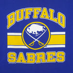 NHL (Trench) - Buffalo Sabres Spell-Out T-Shirt 1988 Large Vintage Retro Hockey