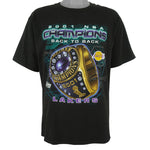 NBA - Los Angeles Lakers Back To Back Champions T-Shirt 2001 Large