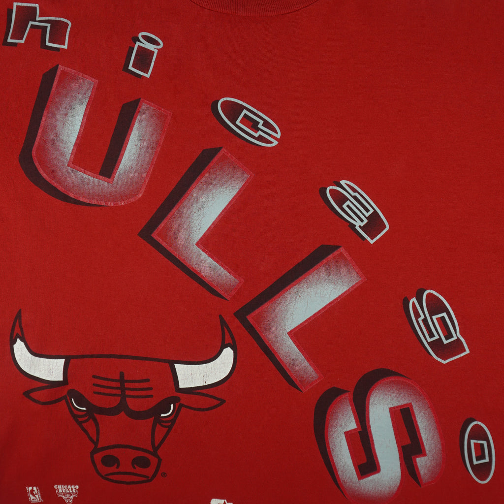 Starter - Chicago Bulls Spell-Out T-Shirt 1990s X-Large