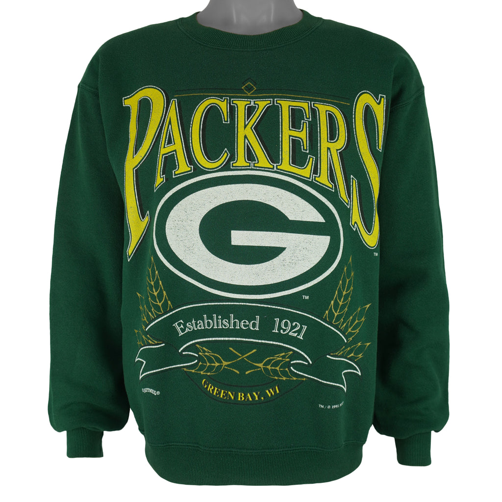 NFL (Lee) - Green Bay Packers Big Logo Crew Neck Sweatshirt 1995 Medium