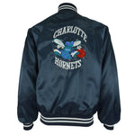 NBA (Stadium Club) - Charlotte Hornets Satin Jacket 1990s Large Vintage Retro Basketball