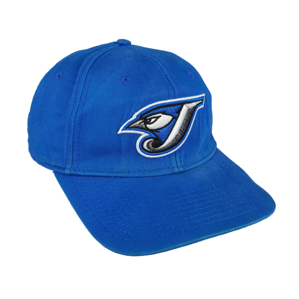 MLB (American Needle) - Toronto Blue Jays Big Logo Strapback Hat 1990s OSFA Vintage Retro Baseball