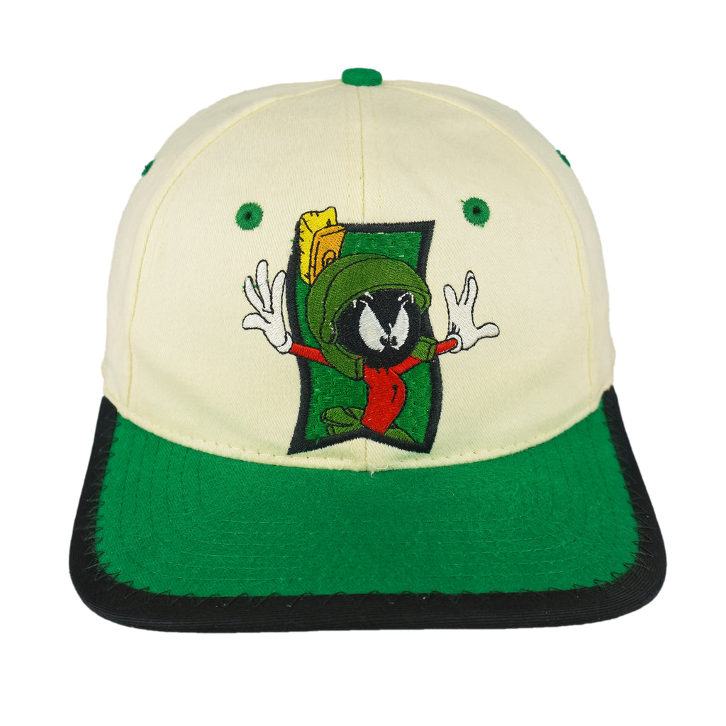 Looney Tunes (Six Flags) - Marvin the Martian Embroidered Snapback Hat 1996 OSFA Vintage Retro