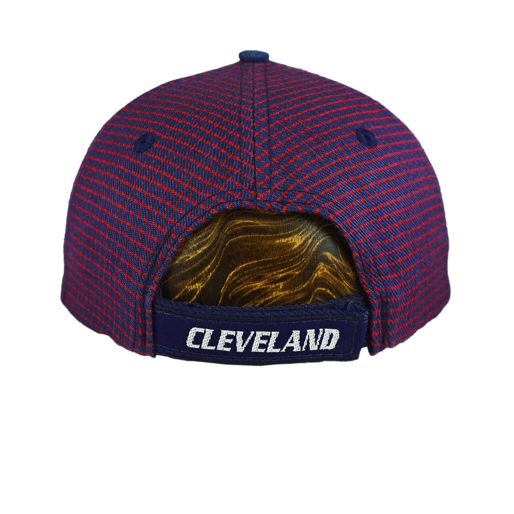 MLB (Logo Athletic) - Cleveland Indians Spell-Out Plaid Strapback Hat 1990s OSFA Vintage Retro Baseball