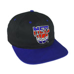 NBA (A.J.D) - New Jersey Nets Big Spell-Out Snapback Hat 1990s OSFA Vintage Retro Basketball