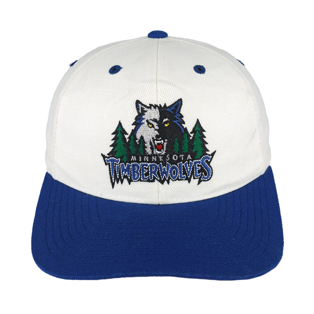 NBA (Twins Enterprise) - Minnesota Timberwolves Snapback Hat 1990s OSFA Vintage Retro Basketball