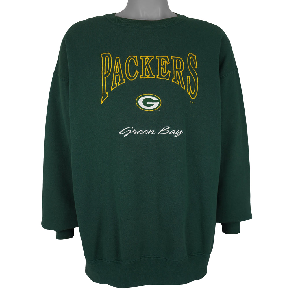 NFL (Lee) - Green Bay Packers Crew Neck Sweatshirt 1990s X-Large Vintage Retro Football