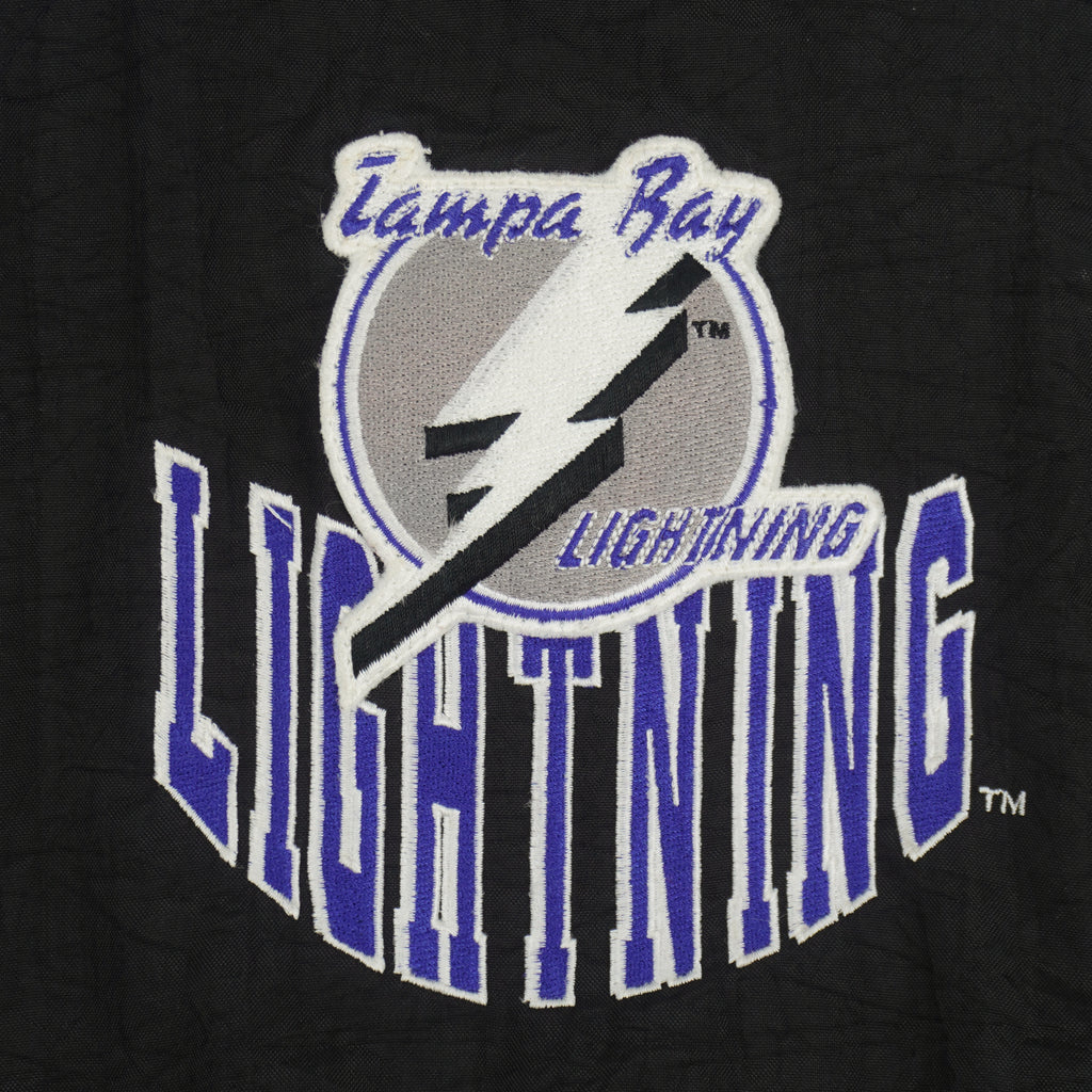 NHL (Apex One) - Tampa Bay Lightning 1/4 Button-Up Windbreaker 1990s Large Vintage Retro Hockey