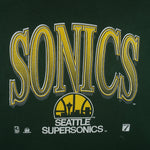 NBA (Logo 7) - Seattle Super Sonics Crew Neck Sweatshirt 1990s X-Large Vintage Retro Basketball