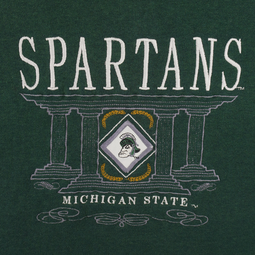 NCAA (Midwest) - Michigan State Spartans Crew Neck Sweatshirt 1990s X-Large