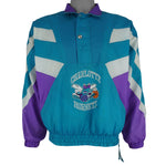 Starter - Charlotte Hornets Embroidered Pullover Windbreaker 1990s Large