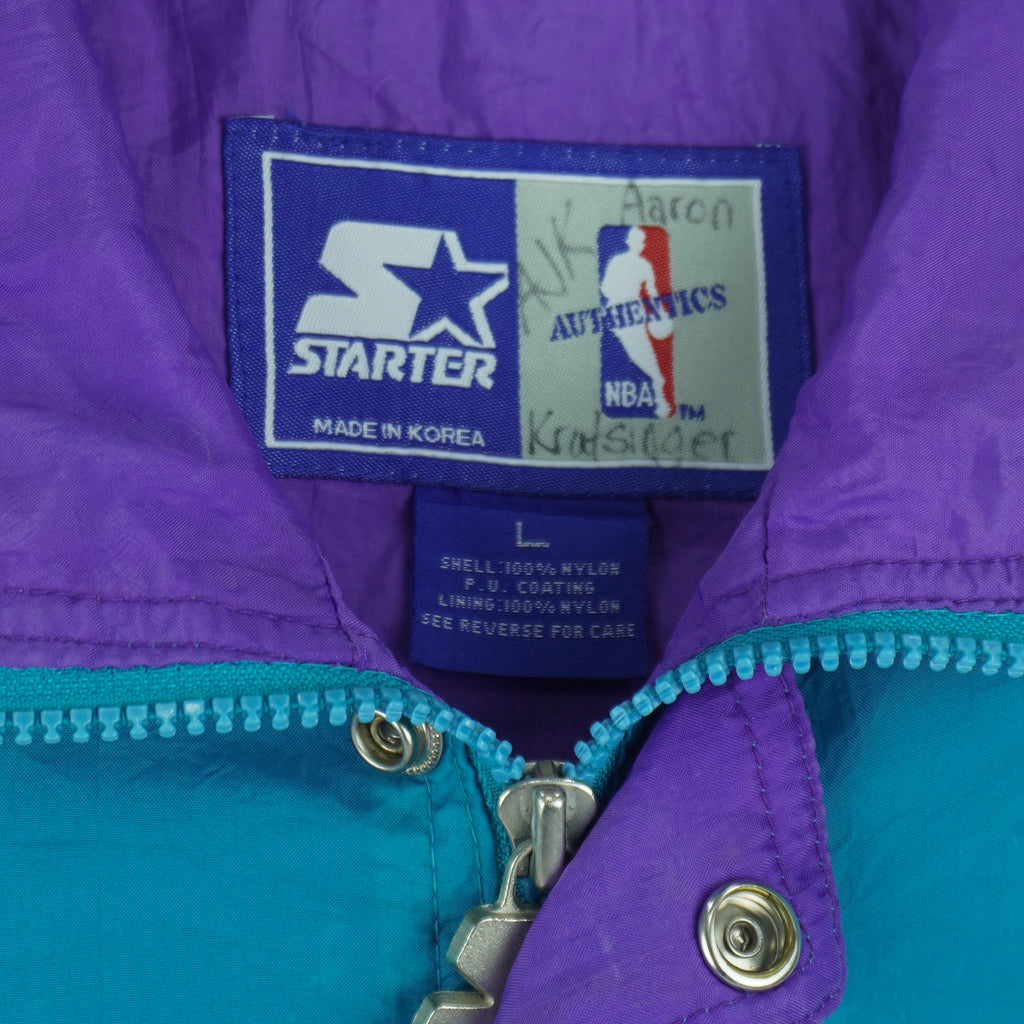 Starter - Charlotte Hornets Embroidered Windbreaker 1990s Large Vintage Retro Basketball