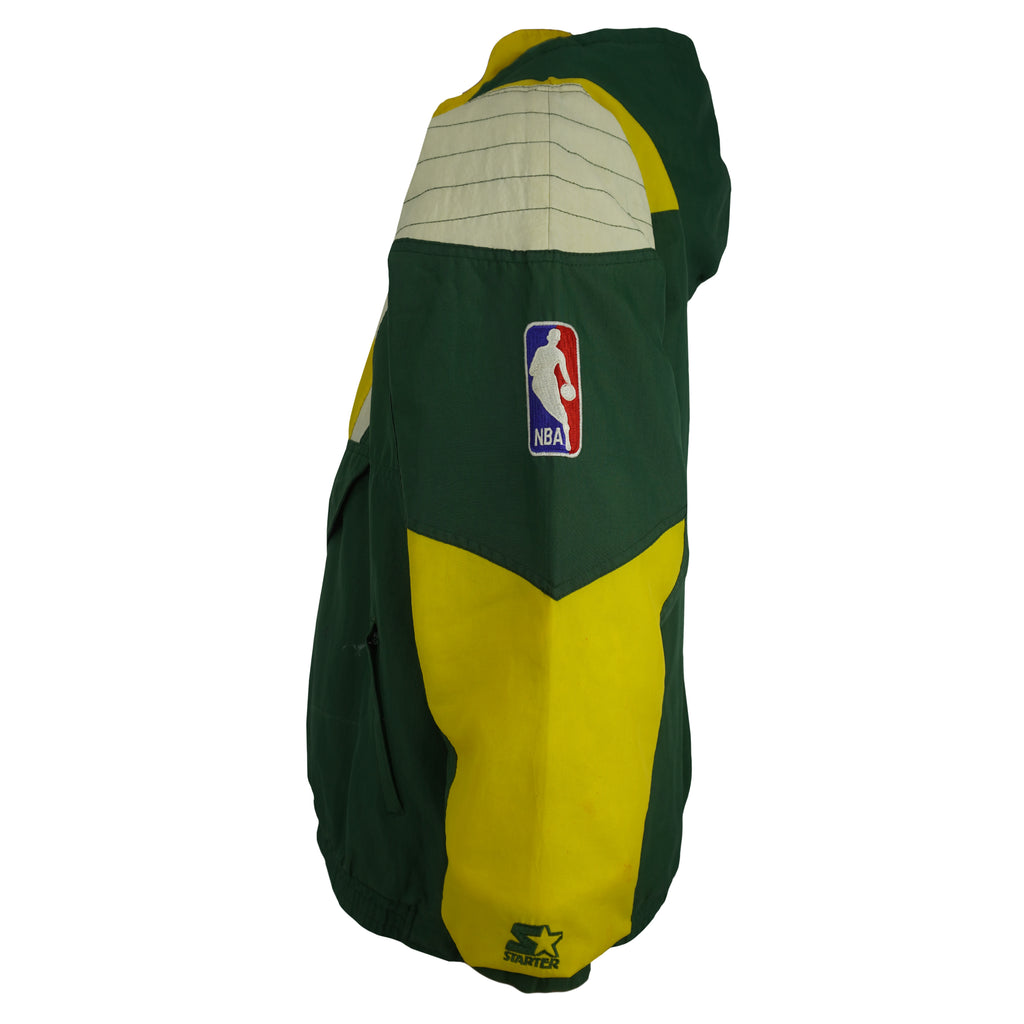 Starter - Seattle Super Sonics Big Logo Windbreaker 1990s X-Large Vintage Retro Basketball