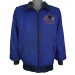 NHL (Pro Player) - Vancouver Canucks Reversible Jacket 1990s Large Vintage Retro Hockey