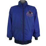 NHL (Pro Player) - Vancouver Canucks Reversible Jacket 1990s Large Vintage Retro Hockey